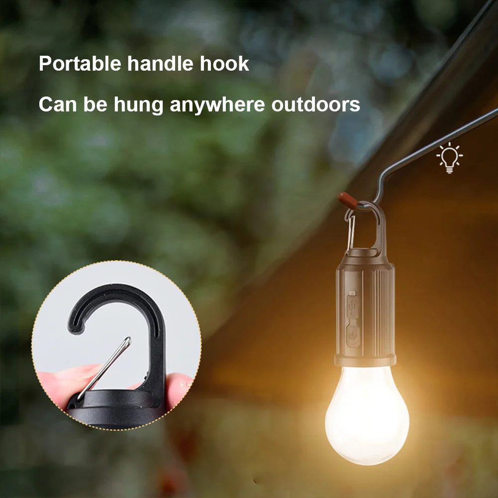 Solar Powered LED Camping Lamp with Hook