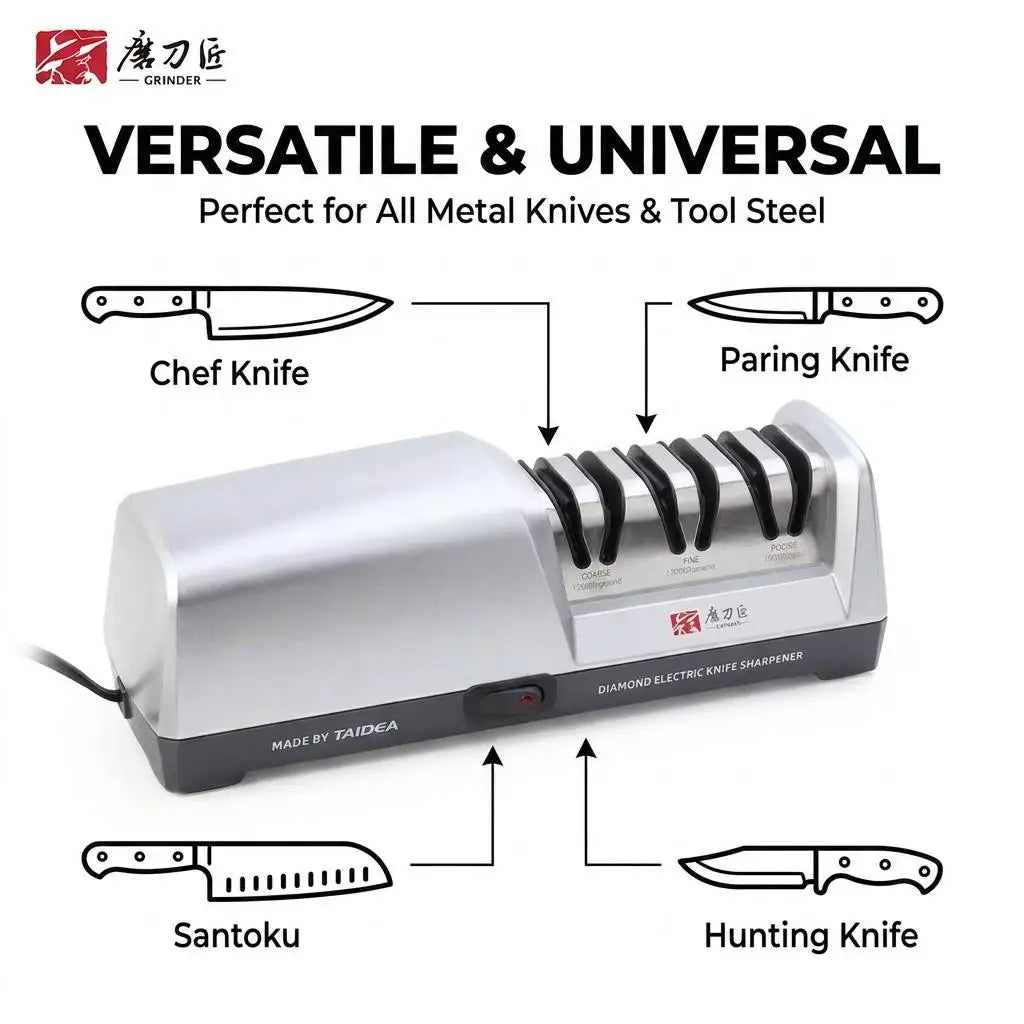 3-Stage Electric Diamond Knife Sharpener
