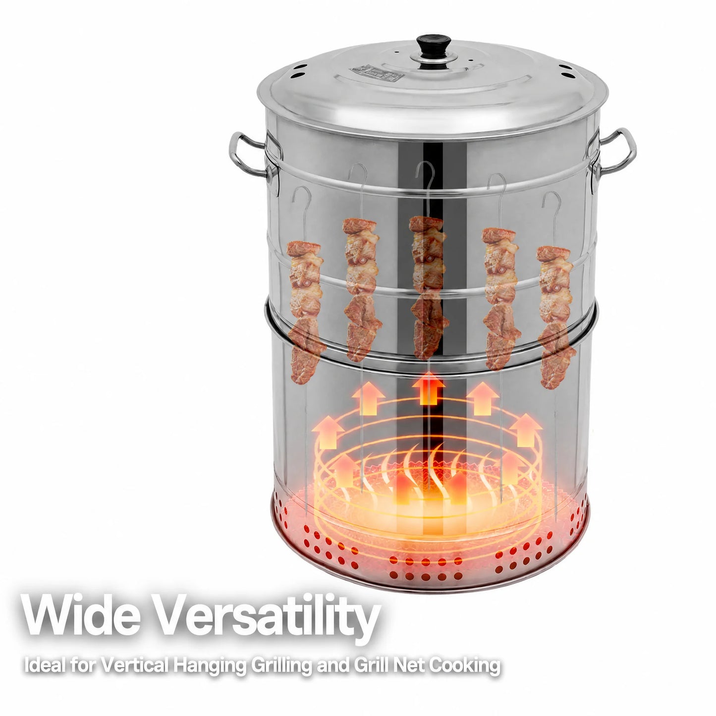 Smokeless Vertical Charcoal BBQ Grill