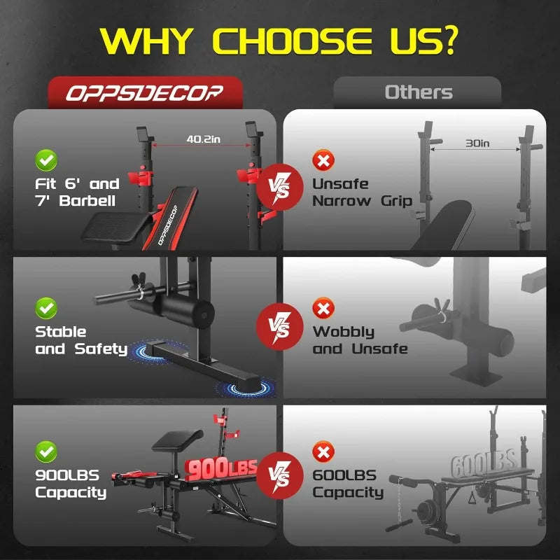 900LBS Weight Bench Set