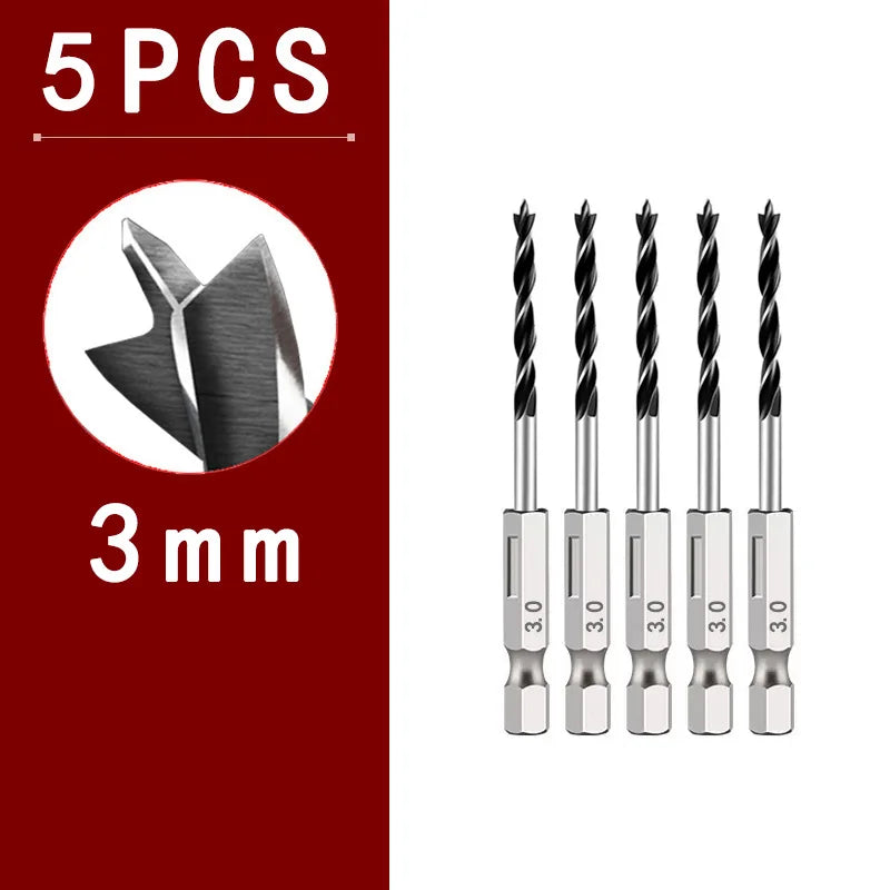 Three Pointed Woodworking Drill Bit Set