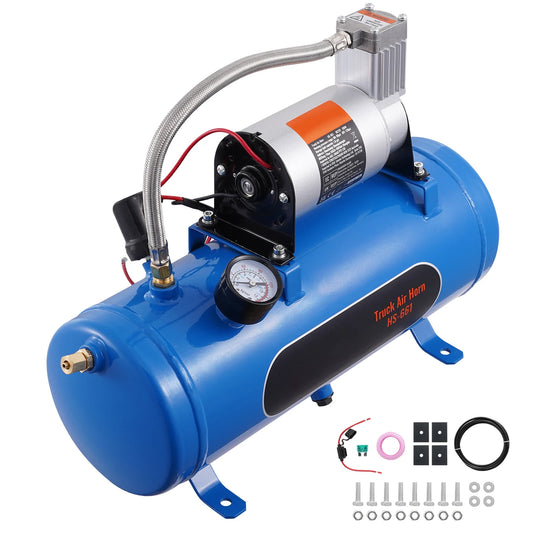 12V Air Compressor with Tank 1.6 Gallon 120 psi Automotive Onboard