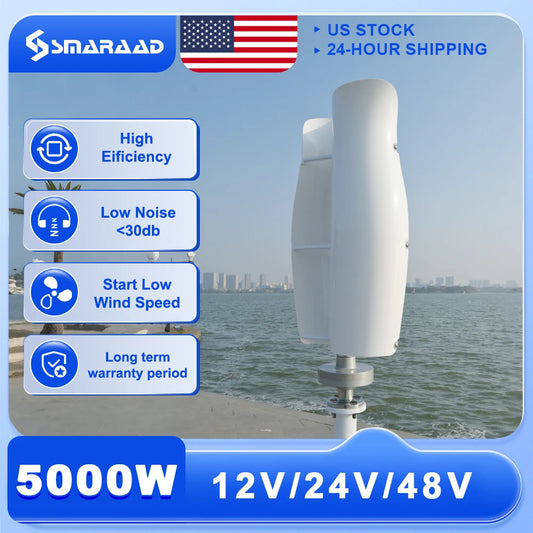 5000W Vertical Wind Turbine 12V/24V