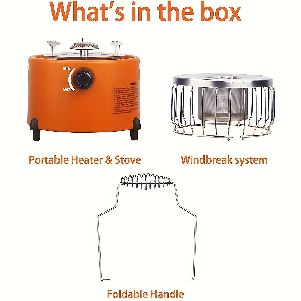 Portable Propane Heater & Stove, 3680BTU-9000BTU
