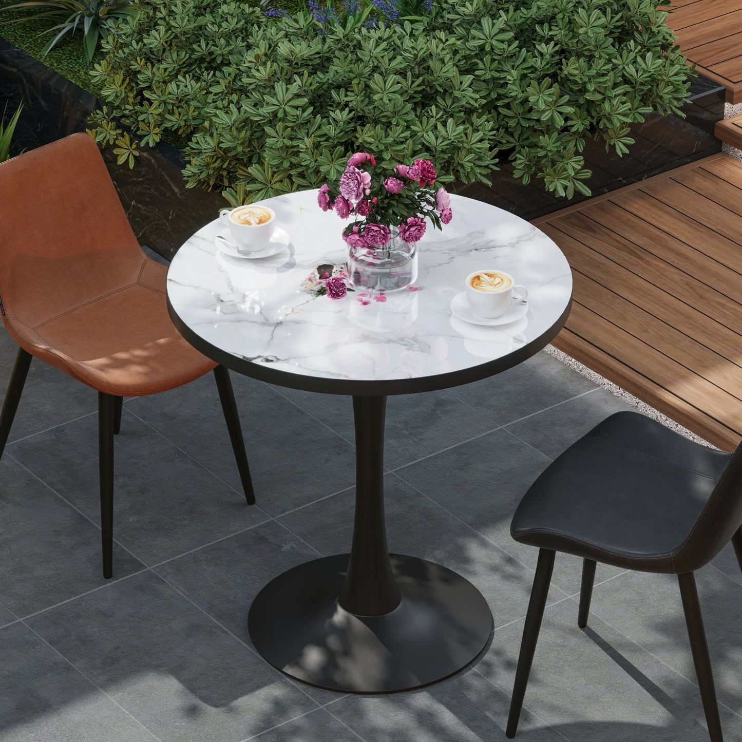 77cm Round Dining Table Chairs Not Included