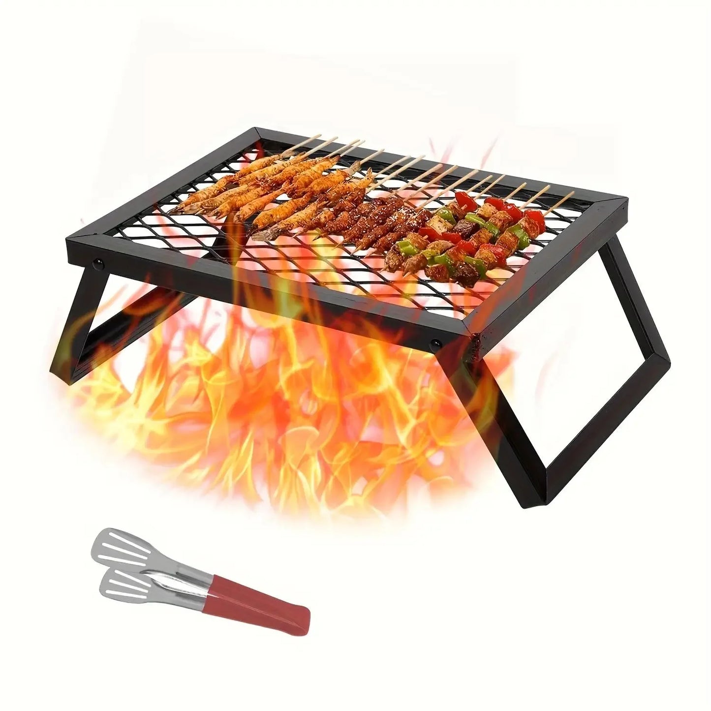 Portable Foldable Campfire Grill Set 16x12in