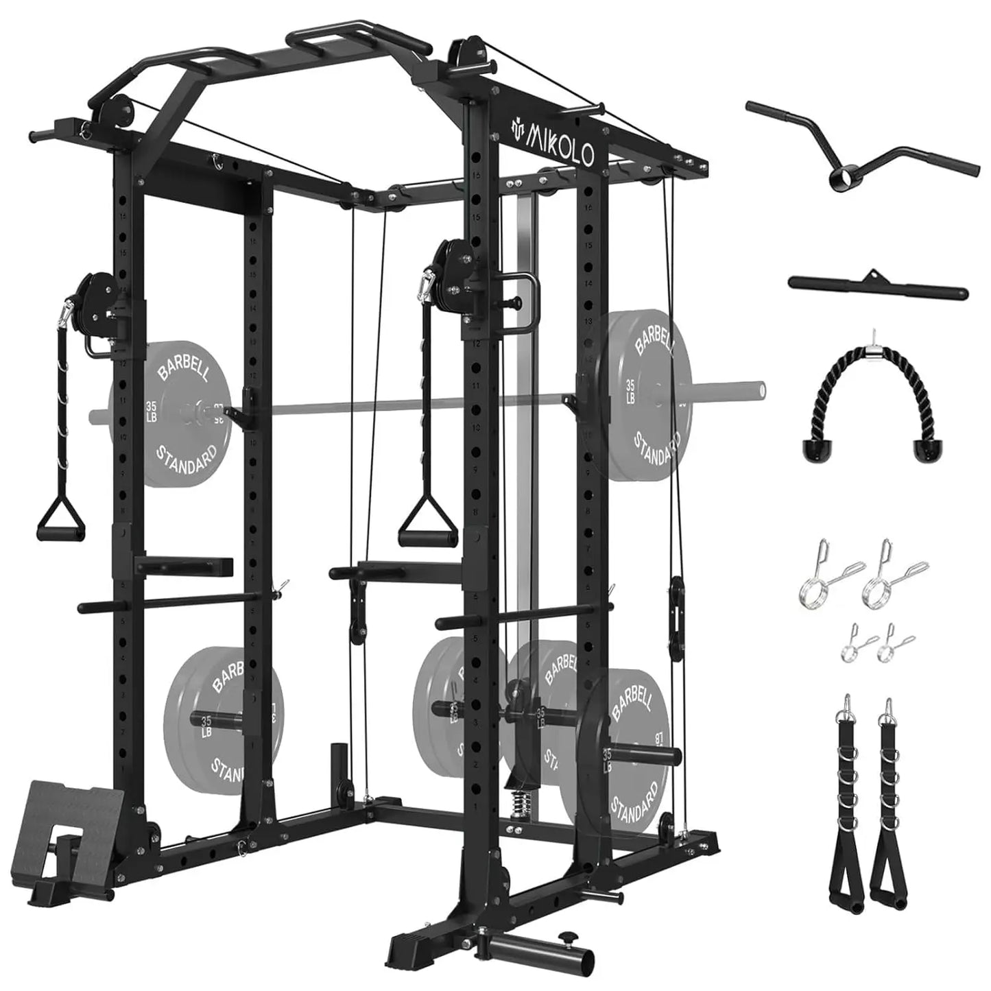 Power Rack with Cable Crossover System