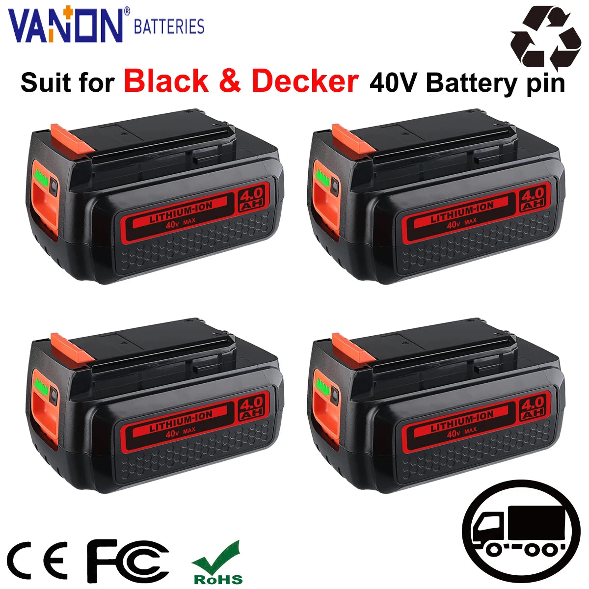 Lithium Battery Replace for Black and Decker LBX204 LCS1240