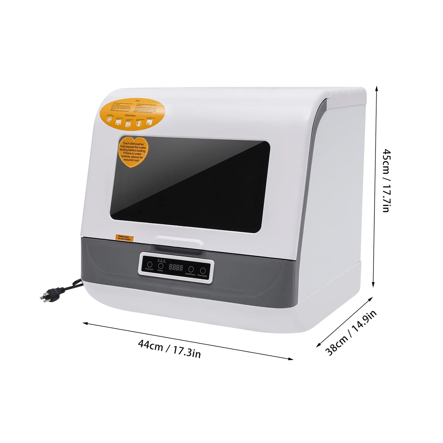Countertop Dishwasher+800W Rated Power, Portable