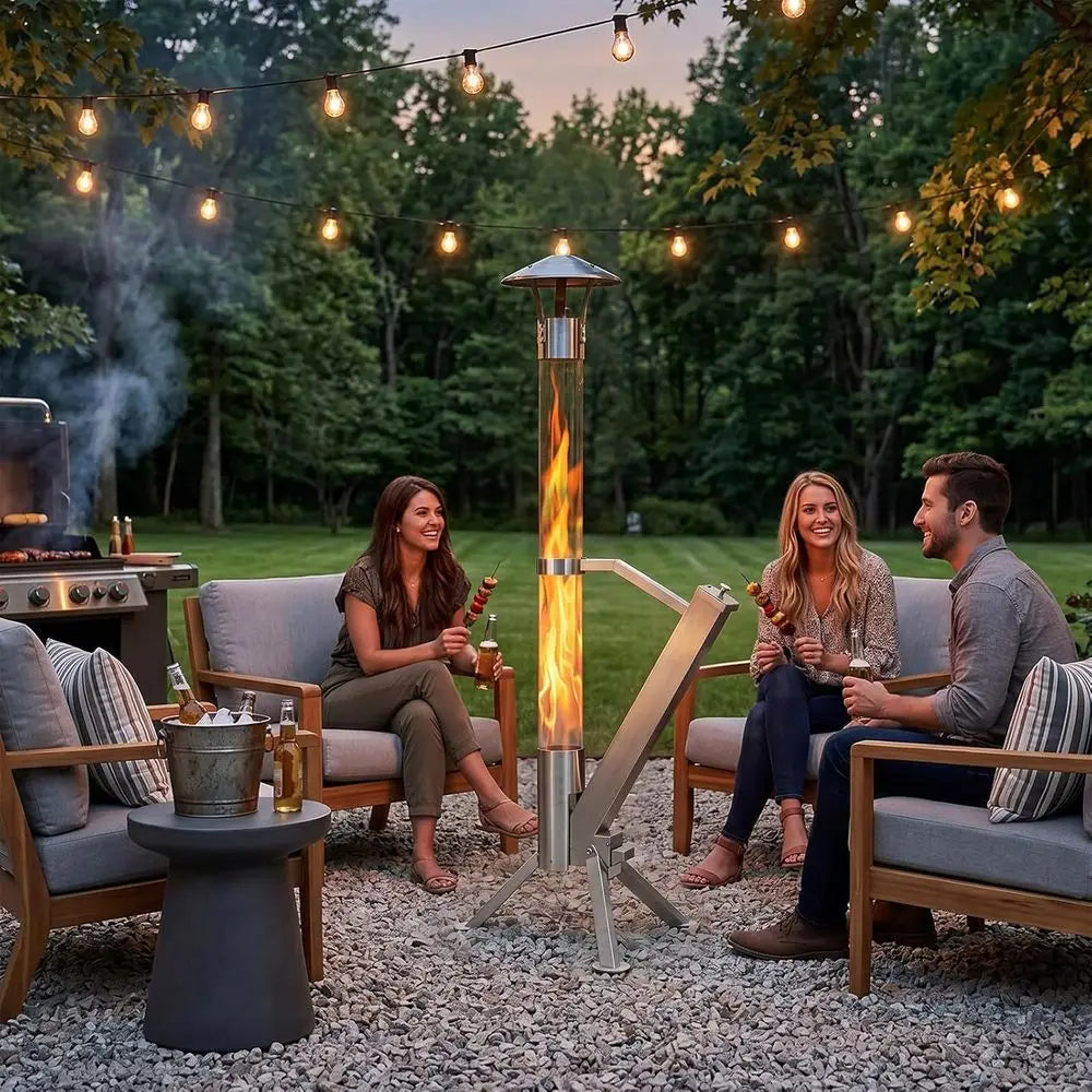 Portable Wood Pellet Stove with Heat Reflector
