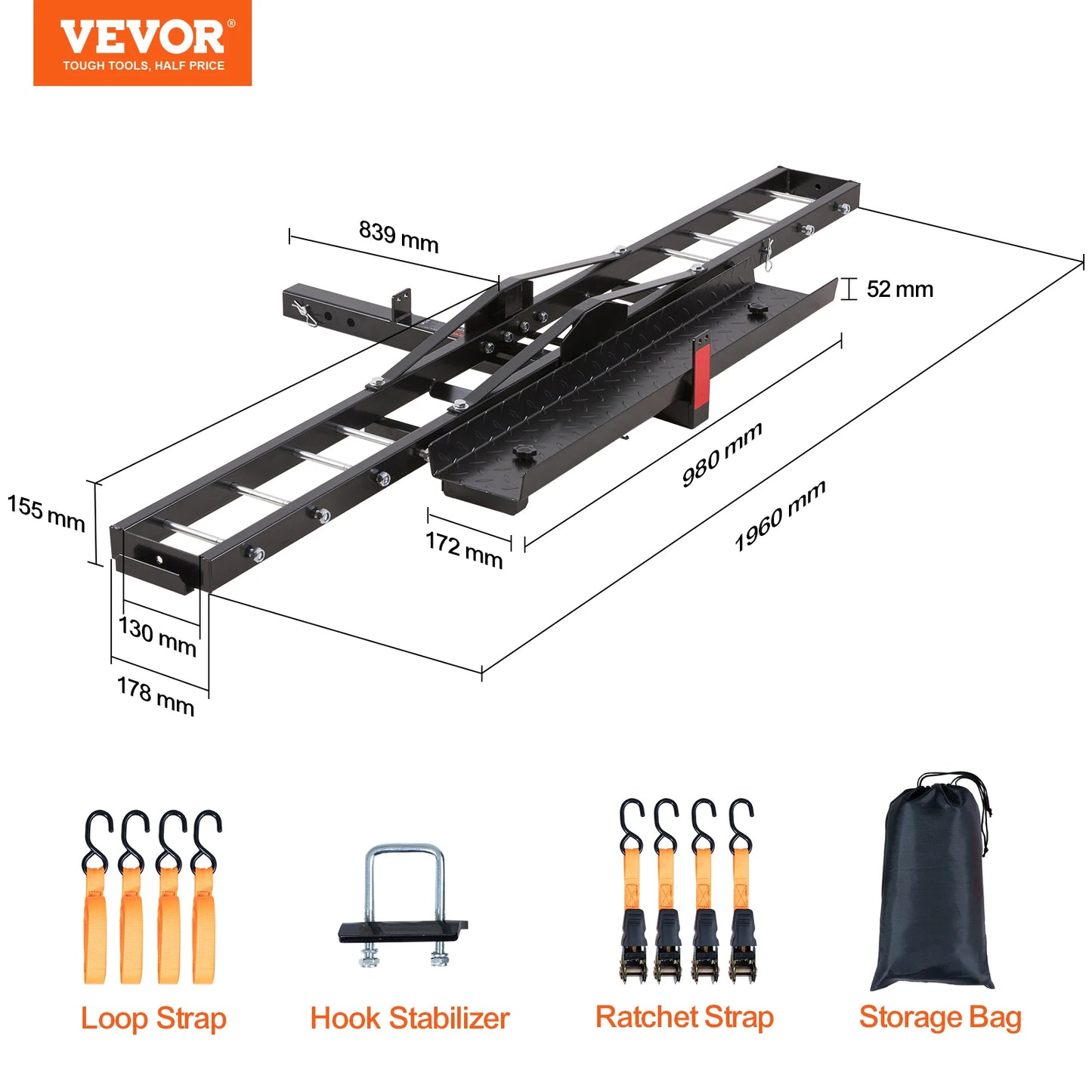Motorcycle Carrier 2-Bike 600LBS