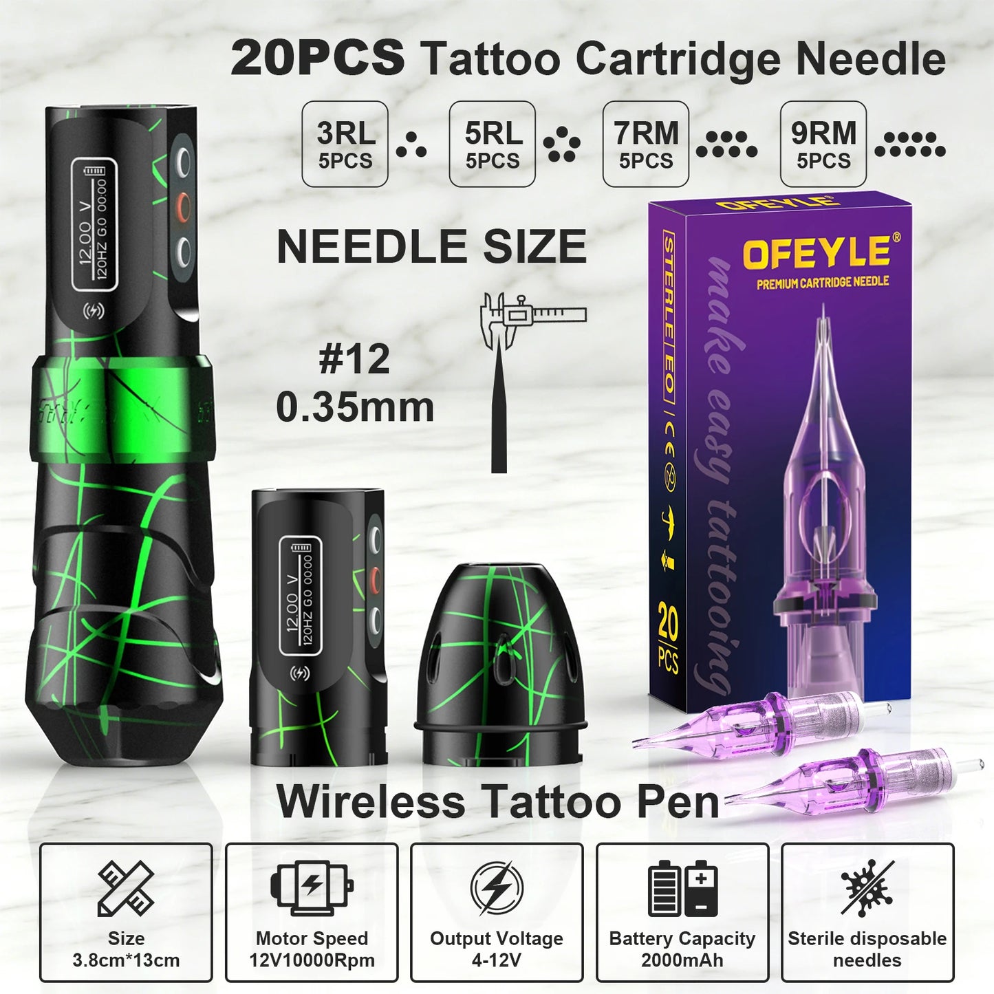 Wireless Rotary Tattoo Pen Kit