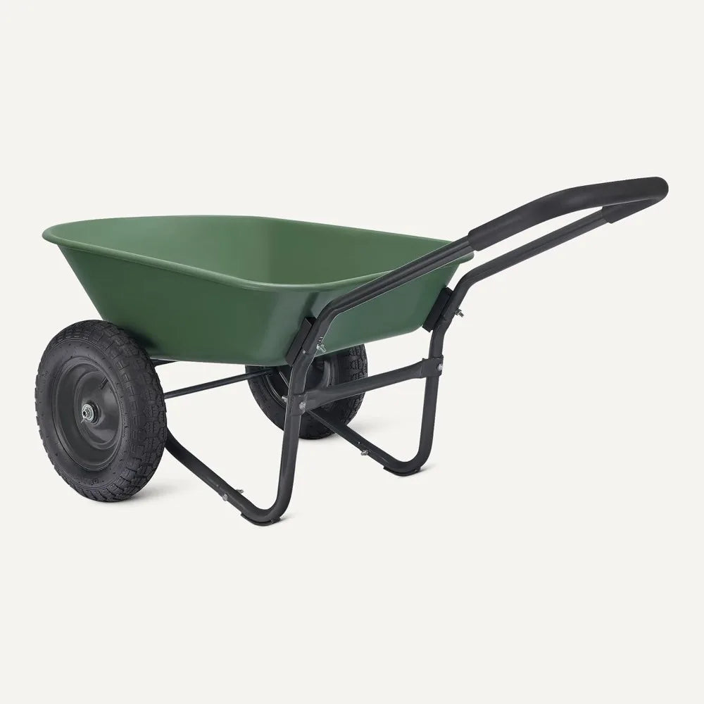 Heavy Duty Garden Wheelbarrow, 330 lbs Capacity