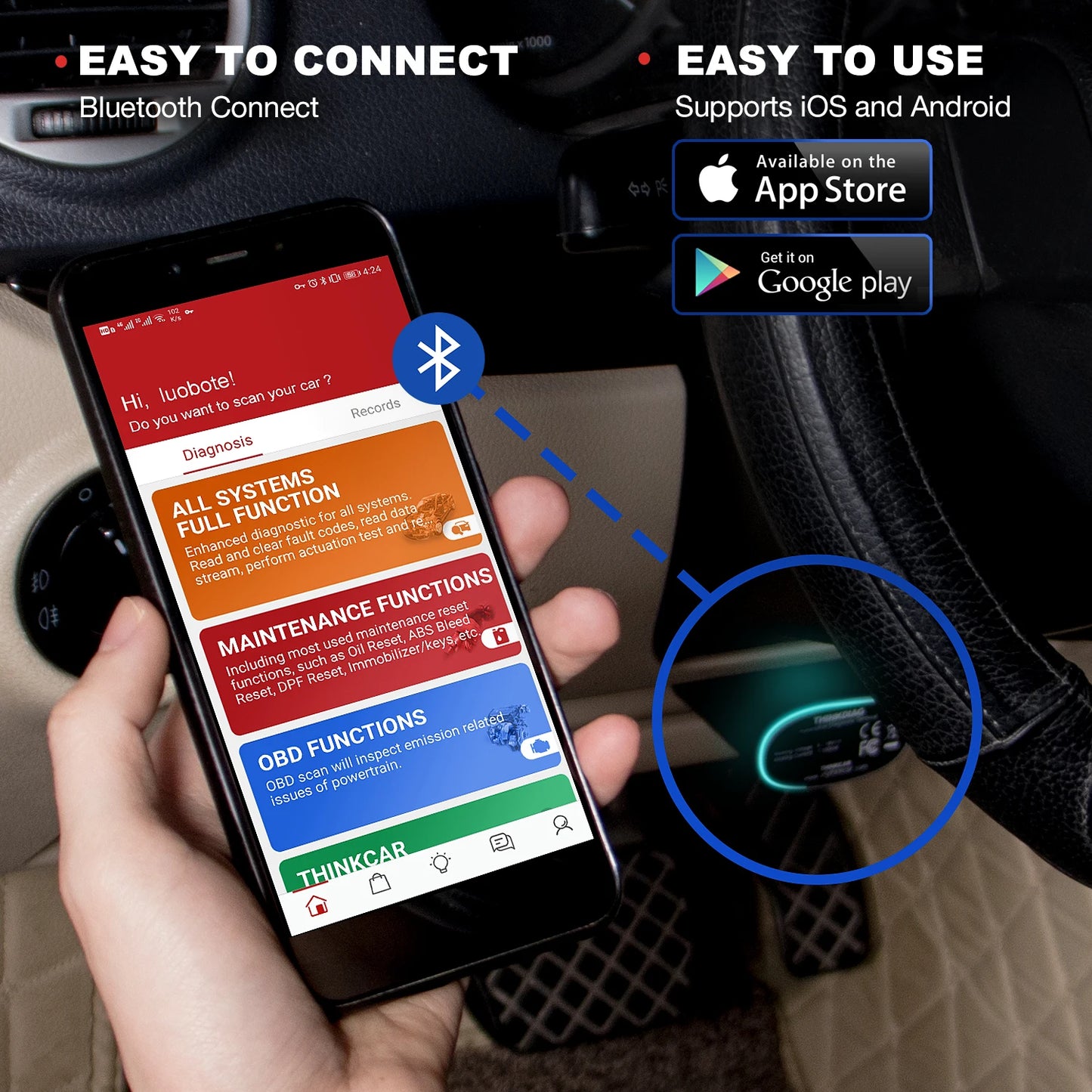 16 Reset 1 Year Free OBD2 Scanner