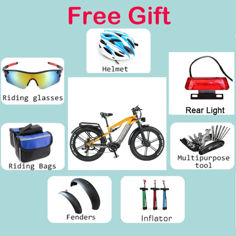 2000W Dual Motor All-Terrain E-Bike 48V