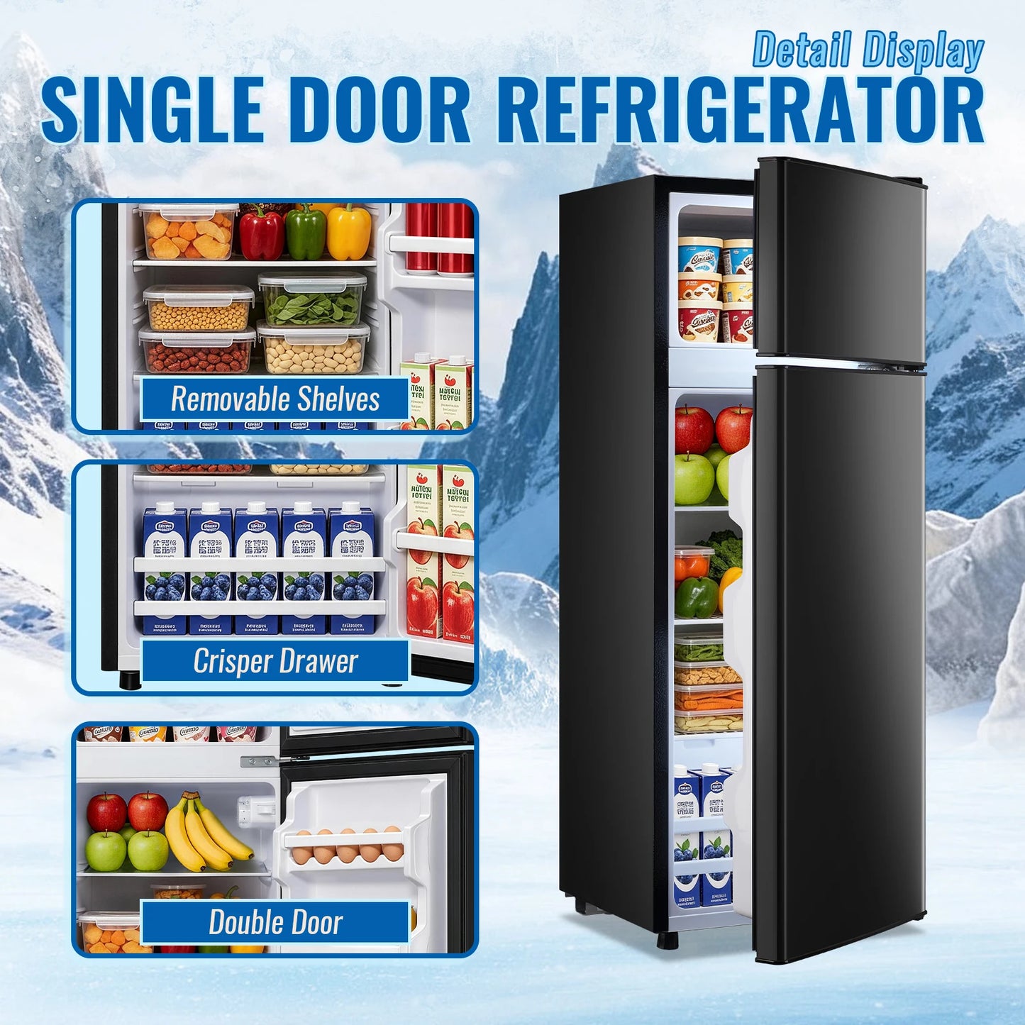 Mini Refrigerator with Top Freezer