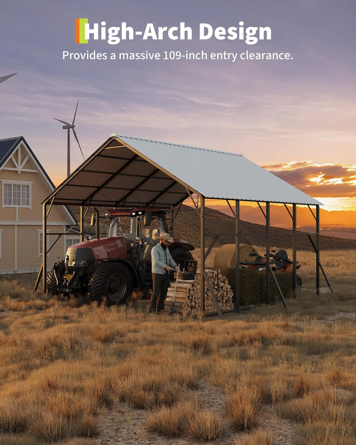20x20 ft Metal Carport