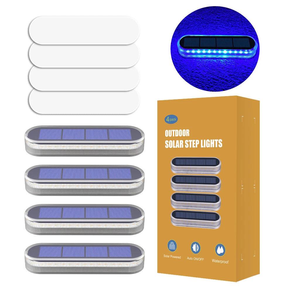 4 Pack Solar LED Deck Lights