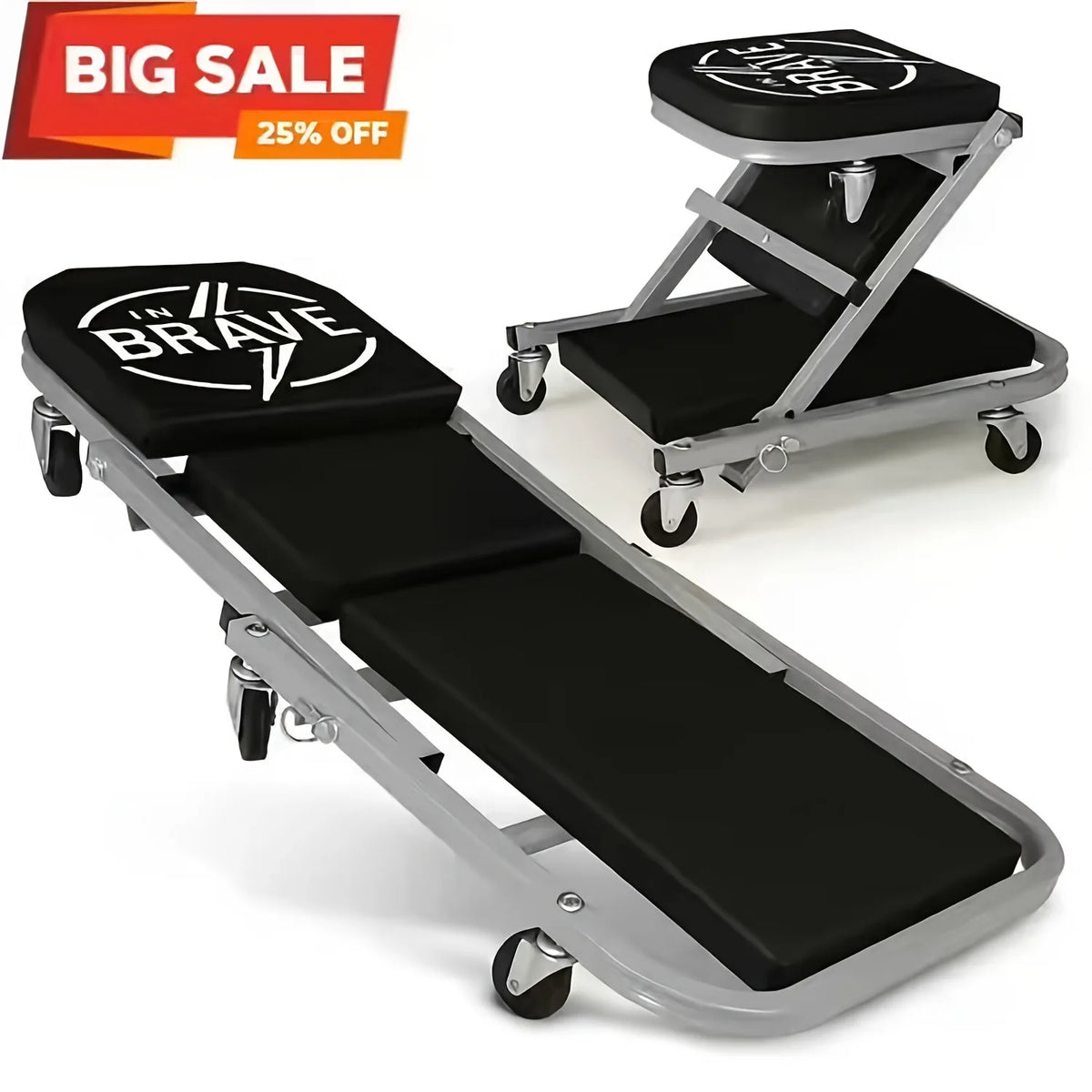 Adjustable Rolling Mechanics Seat/Creeper