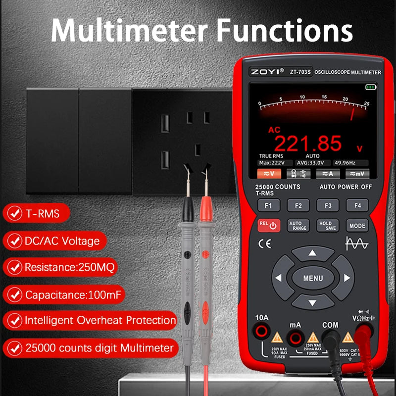 dual-channel oscilloscopemulti-function multimeter