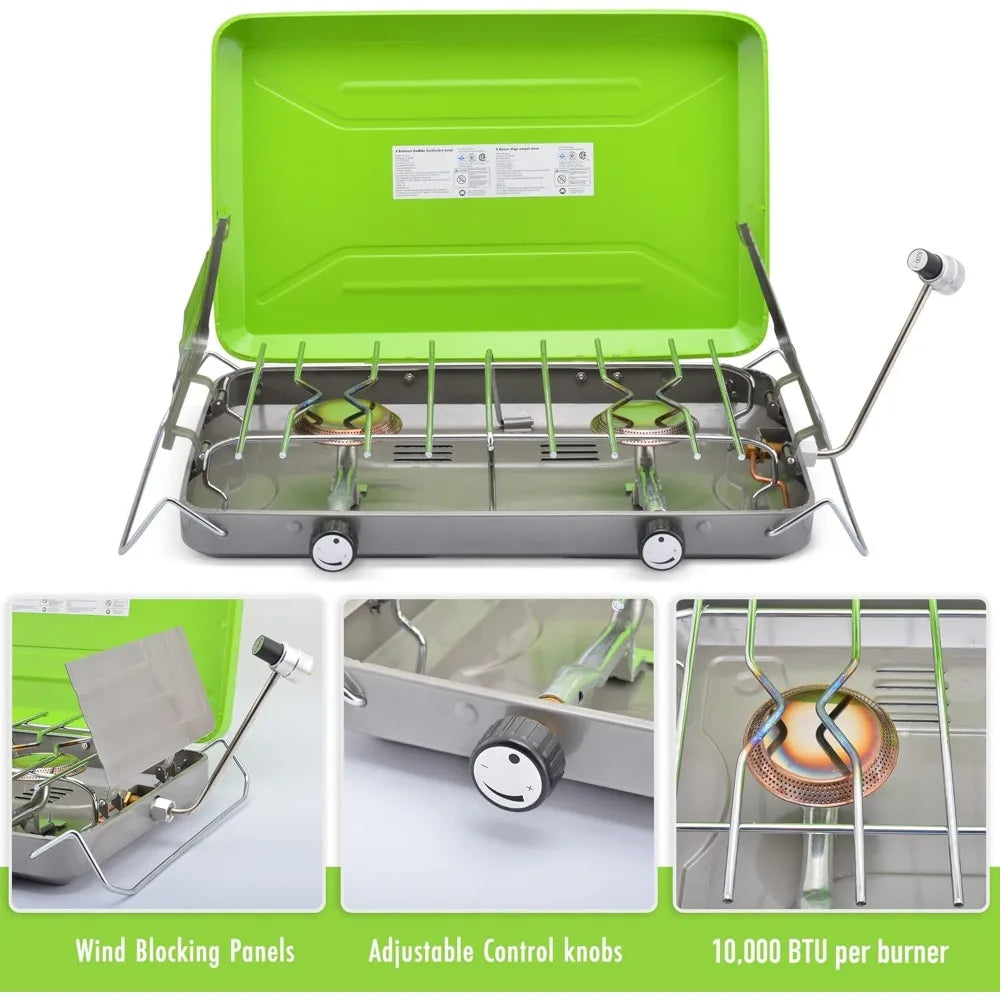 Dual Burner Portable Camping Stove