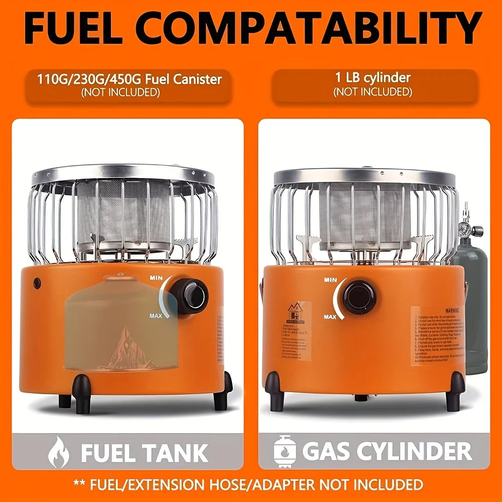 Portable Propane Heater & Stove, 3680BTU-9000BTU