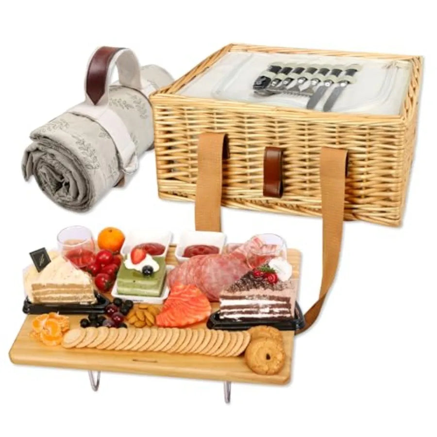 Wicker Picnic Basket for 2