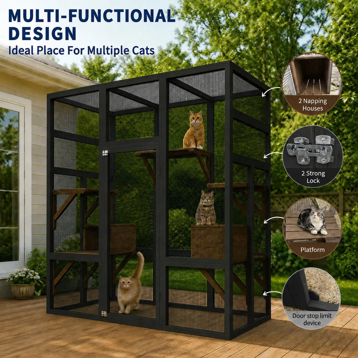 70in Outdoor  Cat Enclosure