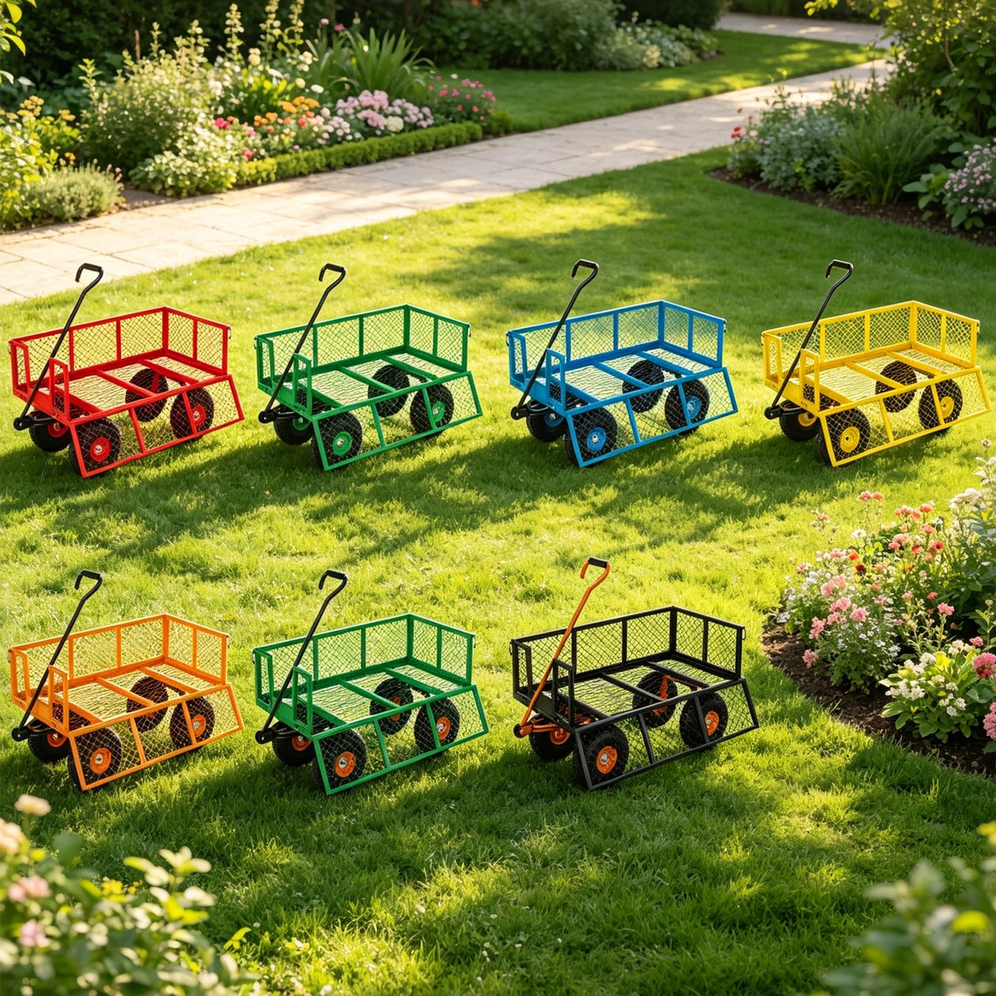 Steel Garden Utility Wagon