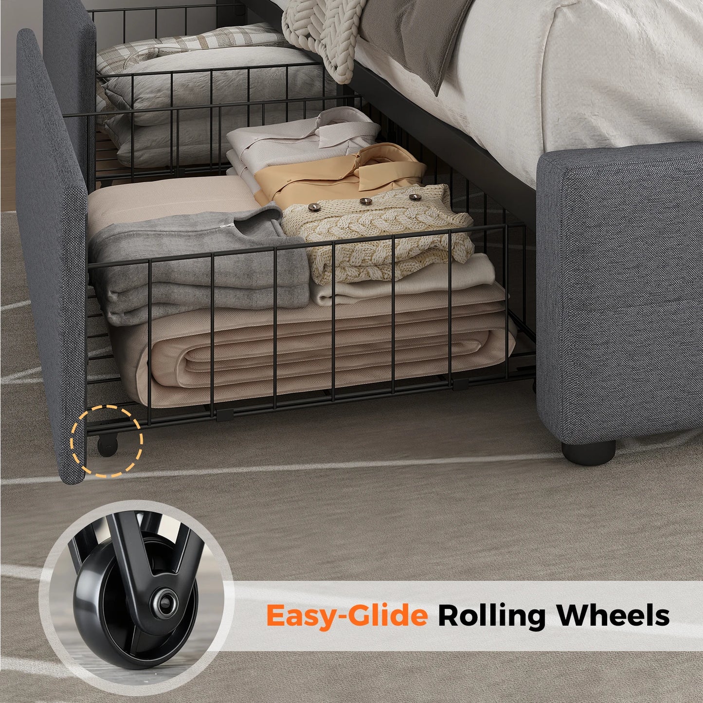 Platform Bed Frame with Storage