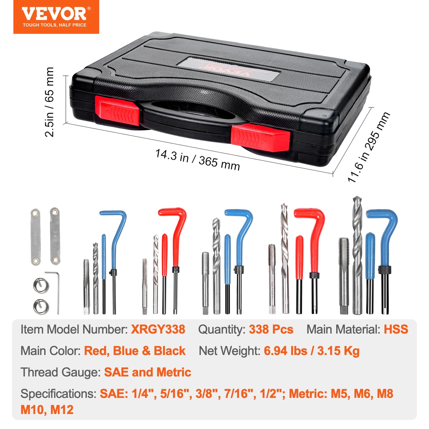 Helicoil Thread Repair Kit SAE Metric