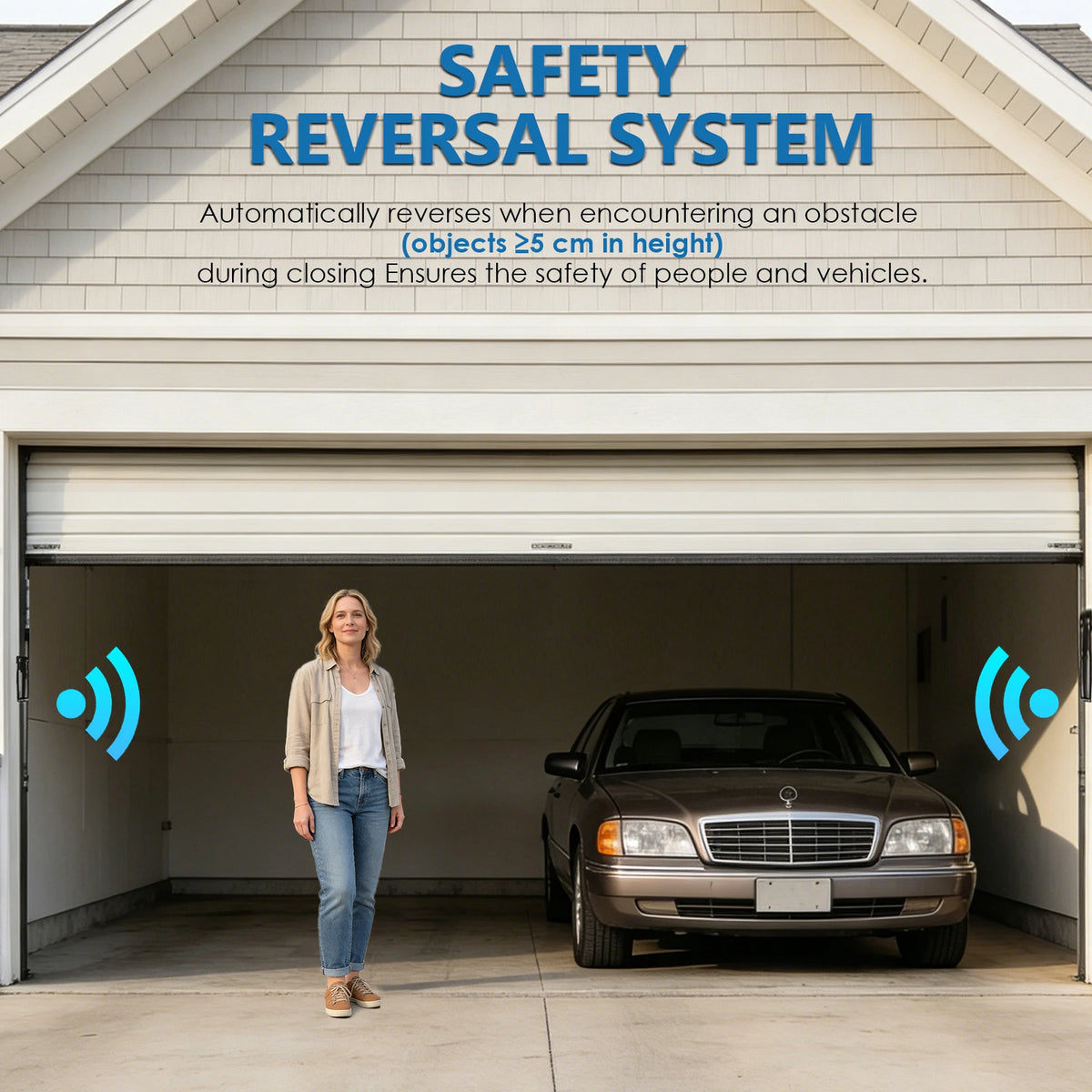 Roller Garage Door Opener Operator Kit with Remote Control