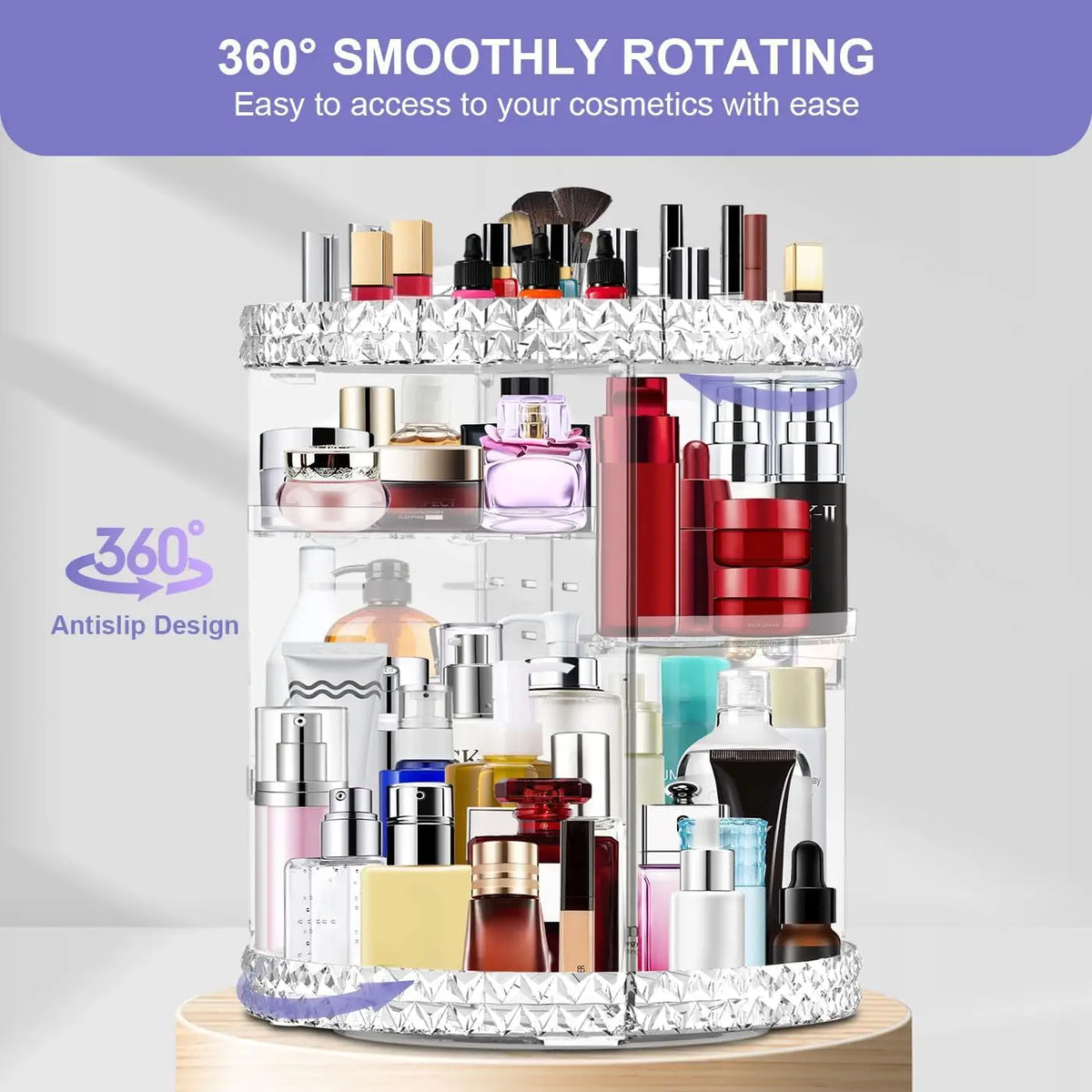 360° Spinning Skincare Storage Organizer