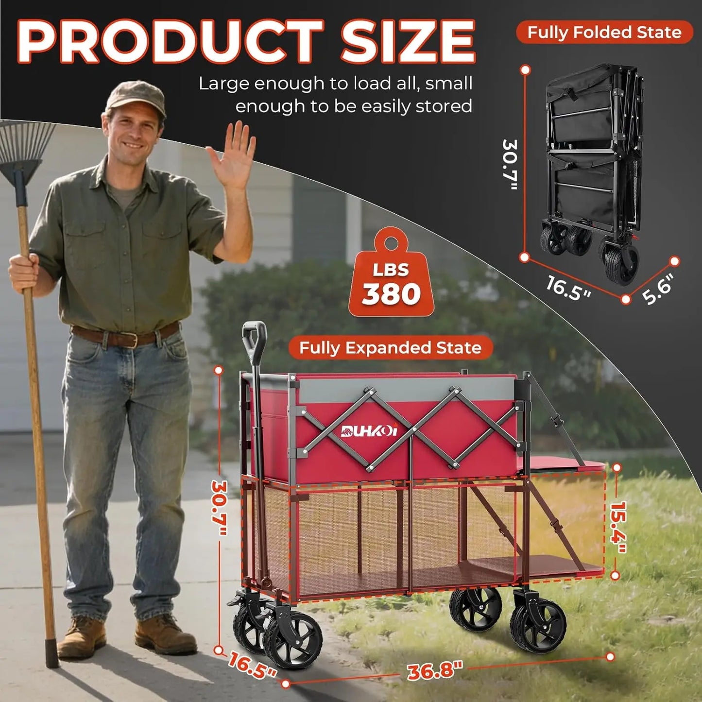 Double Decker Collapsible Wagon