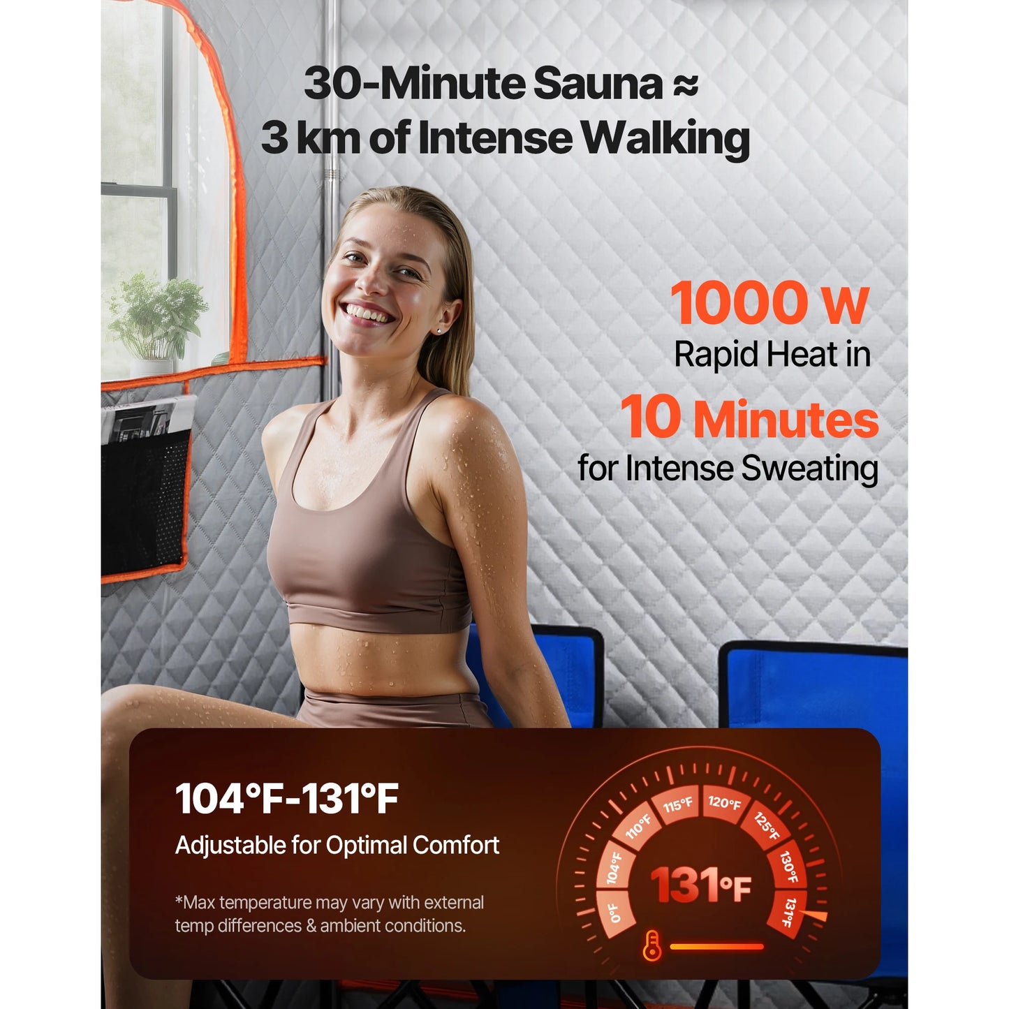 Portable Steam Sauna for Home 2Person
