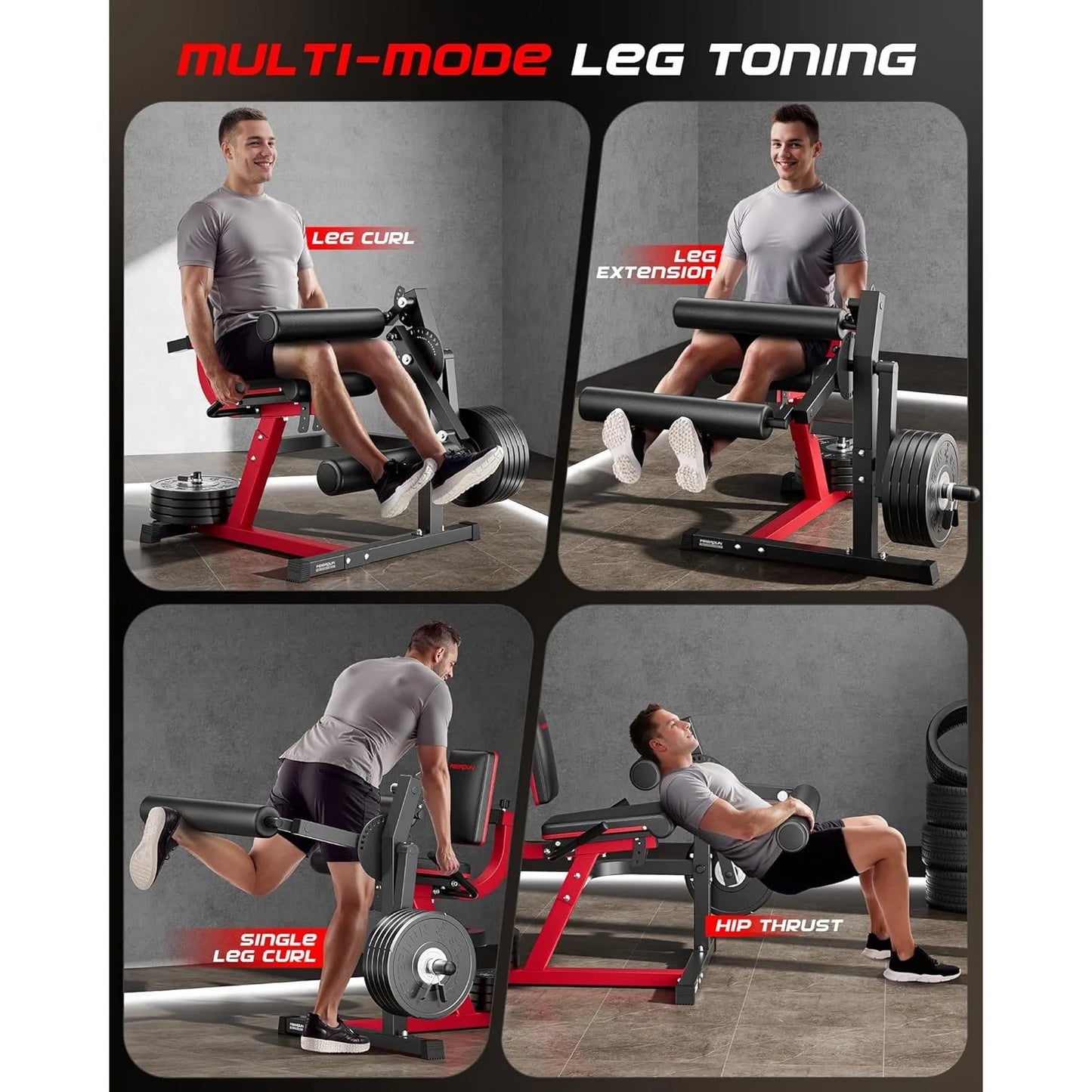 Adjustable Leg Extension Curl Machine