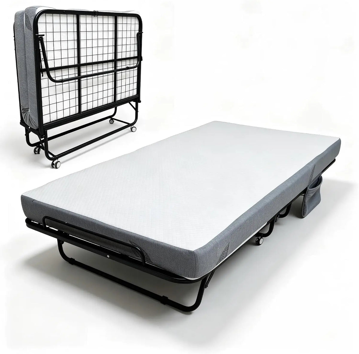 Folding Bed with Memory Foam Mattress