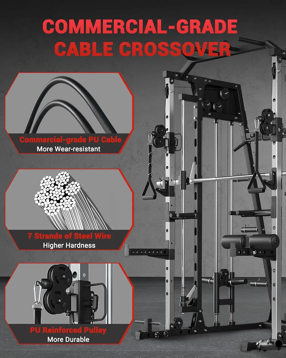 Smith Machine Home Gym, Squat Rack & Power Cage