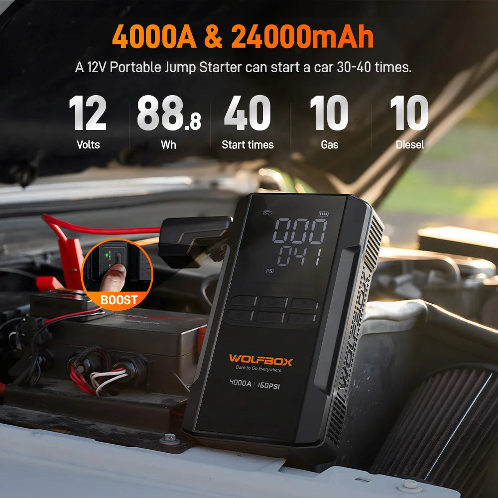 4000A Jump Starter/Air Compressor