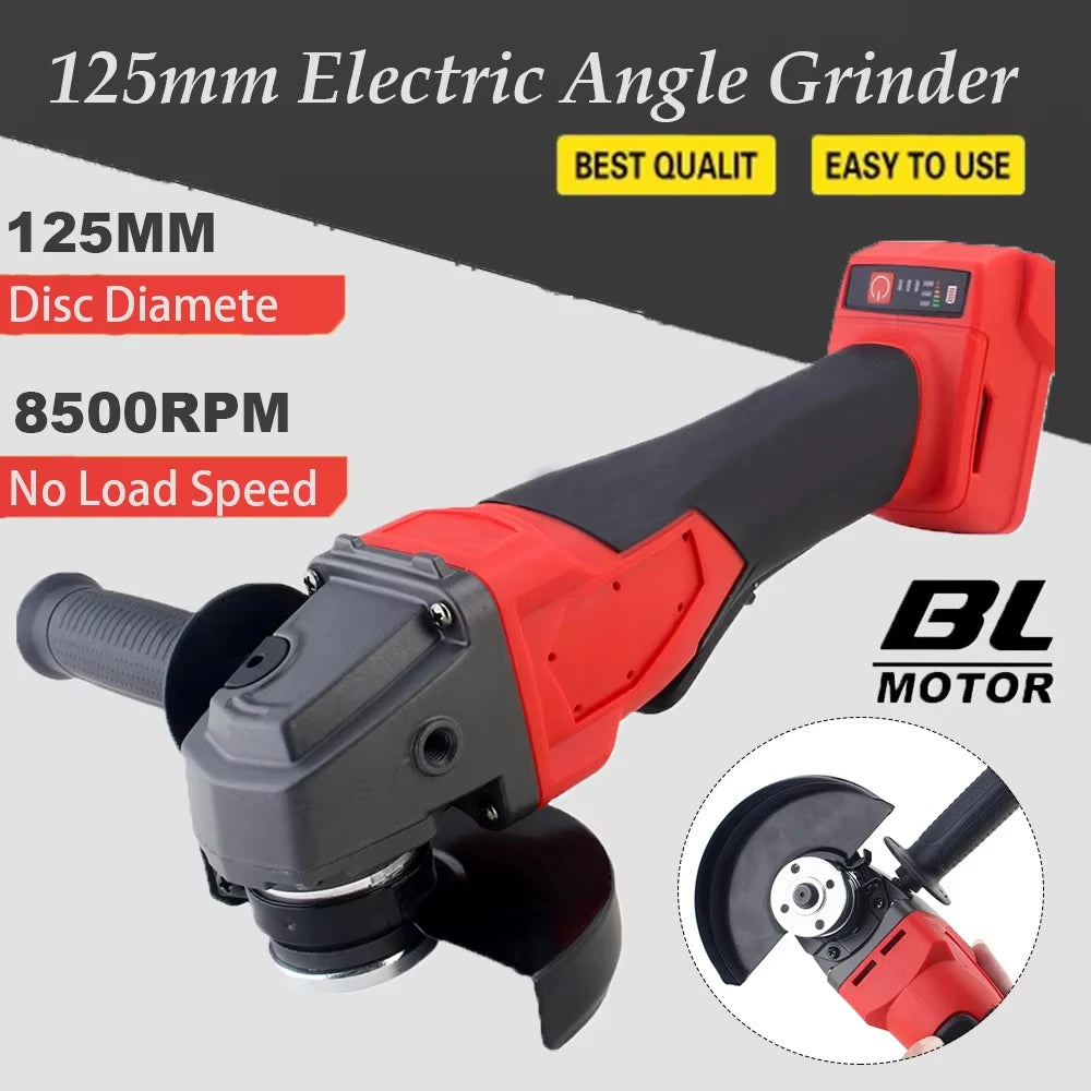 125mm Electric Angle Grinder For Milwaukee 18V Battery