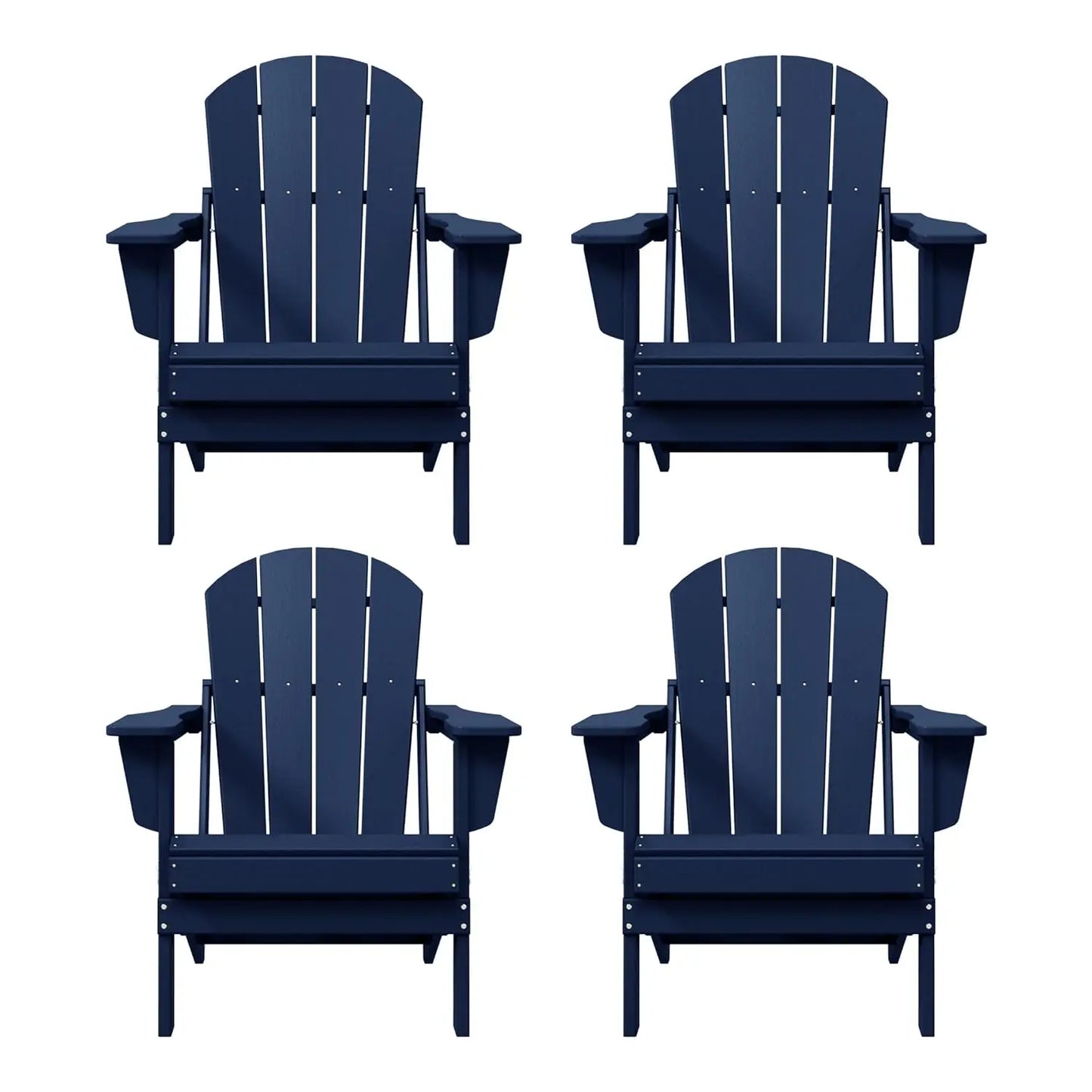 Folding Poly Adirondack Chair (Set of 4)