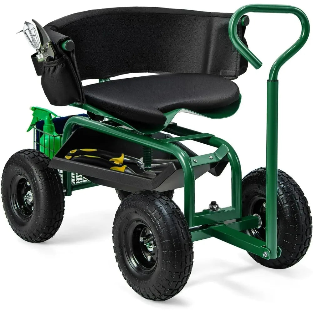 Garden Seat with Wheels