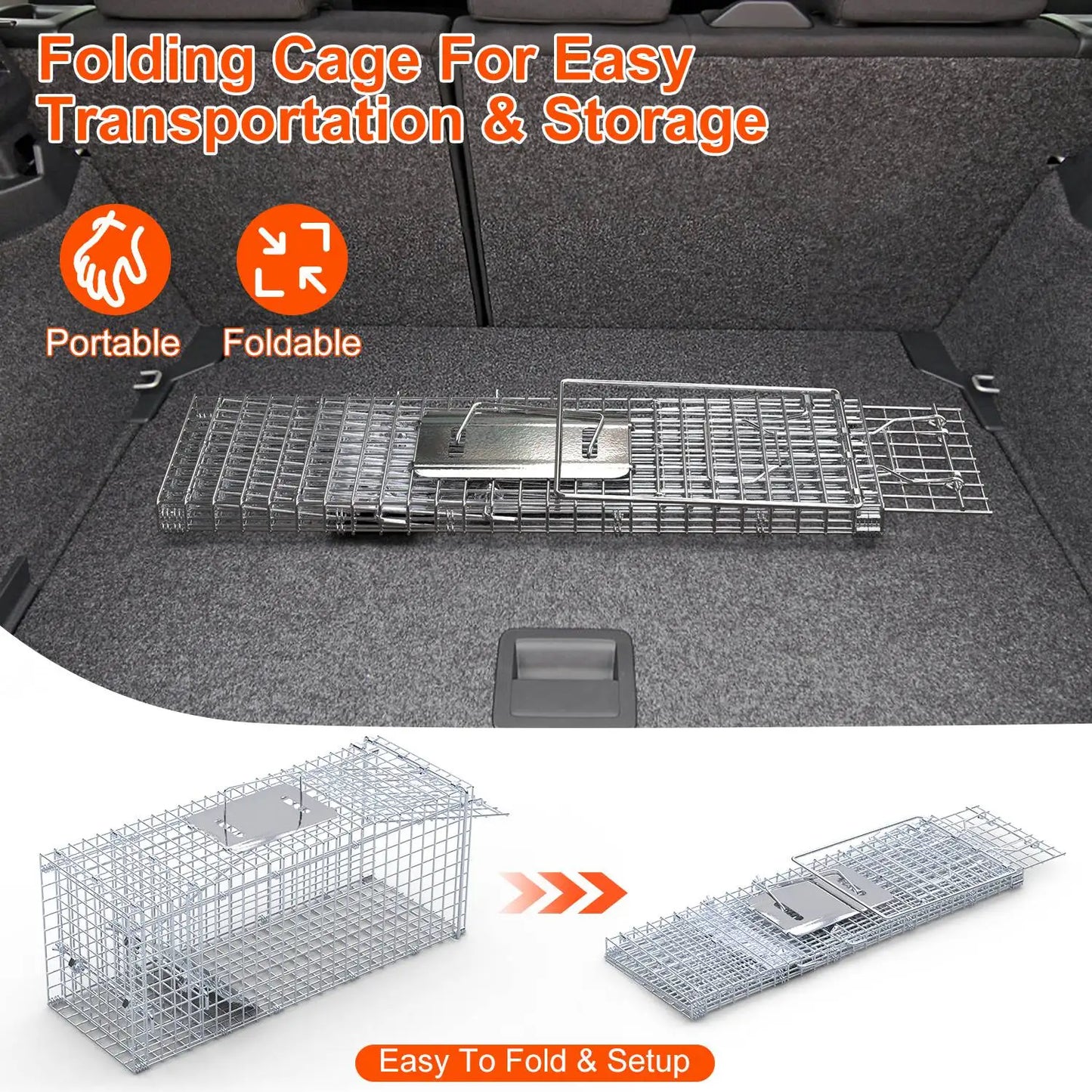 25.59Inch Humane Live Animal Trap