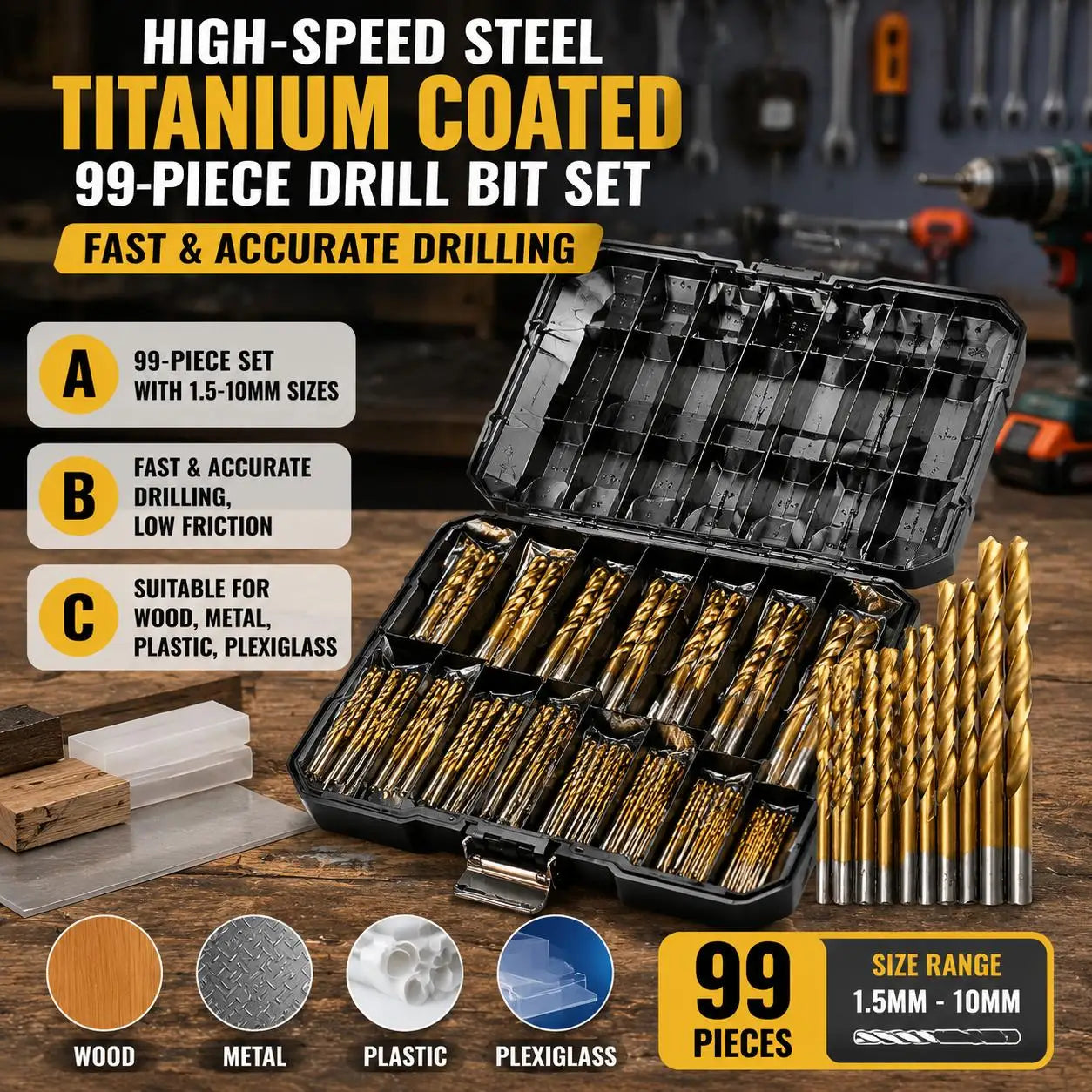 99Pcs Drill Bit Set