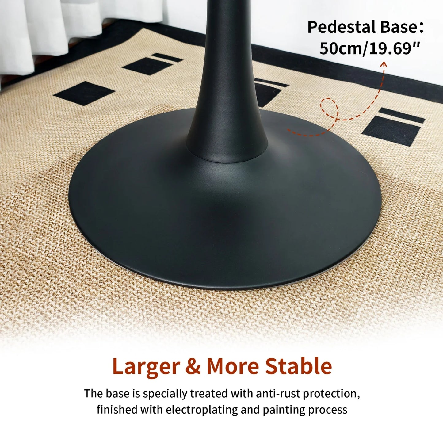 77cm Round Dining Table Chairs Not Included