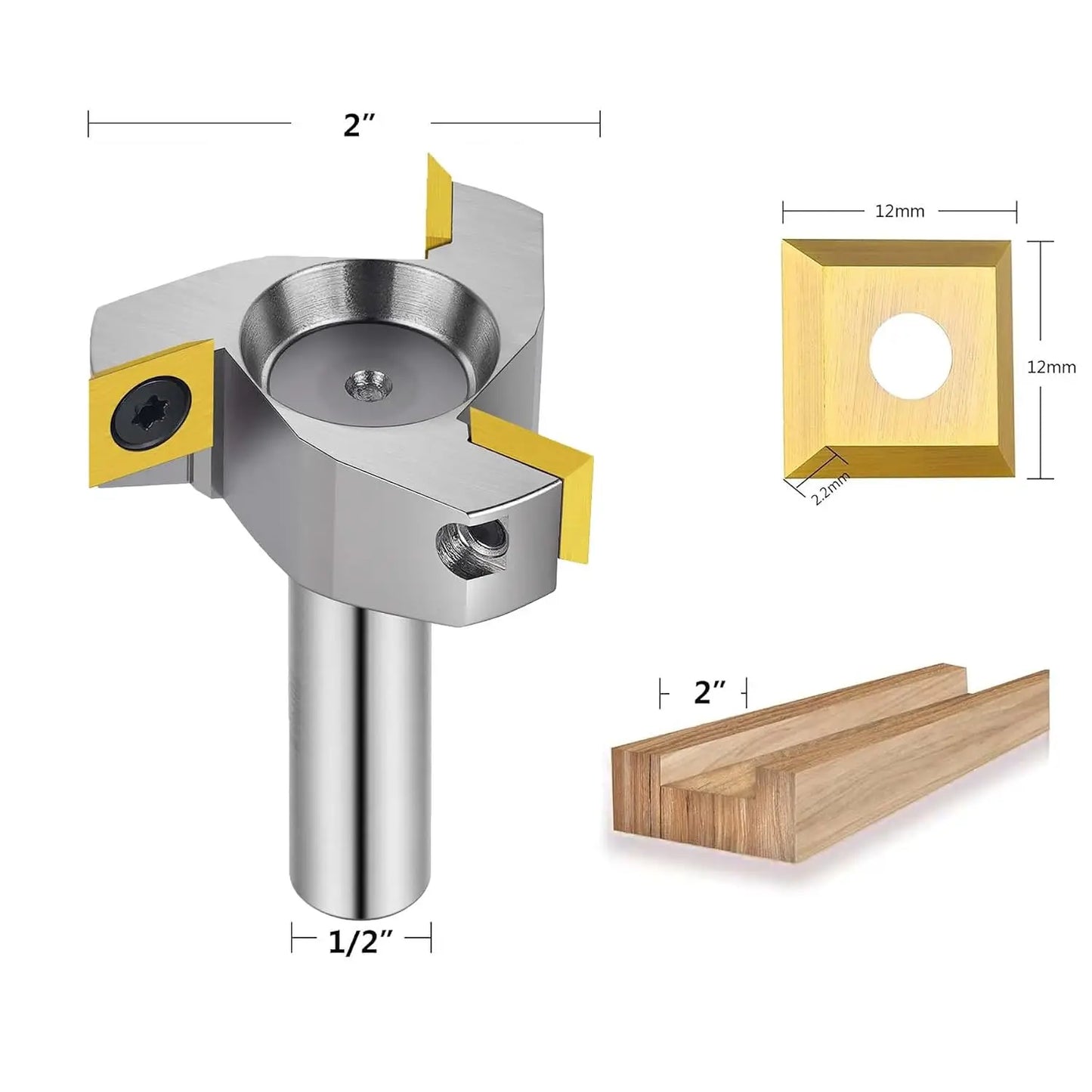 1pc 2 Inch  Router Bit, 1/2 Inch Shank