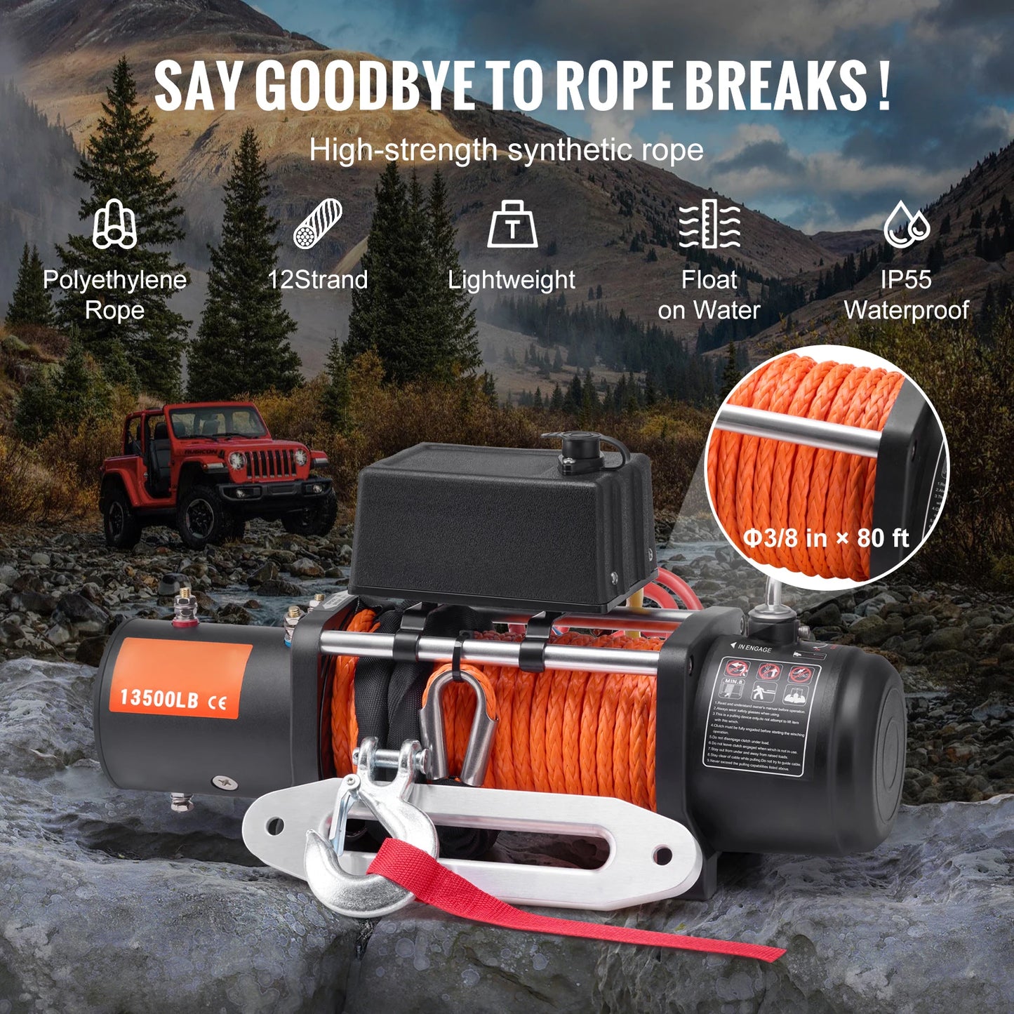 13500lbs Electric  Truck Winch