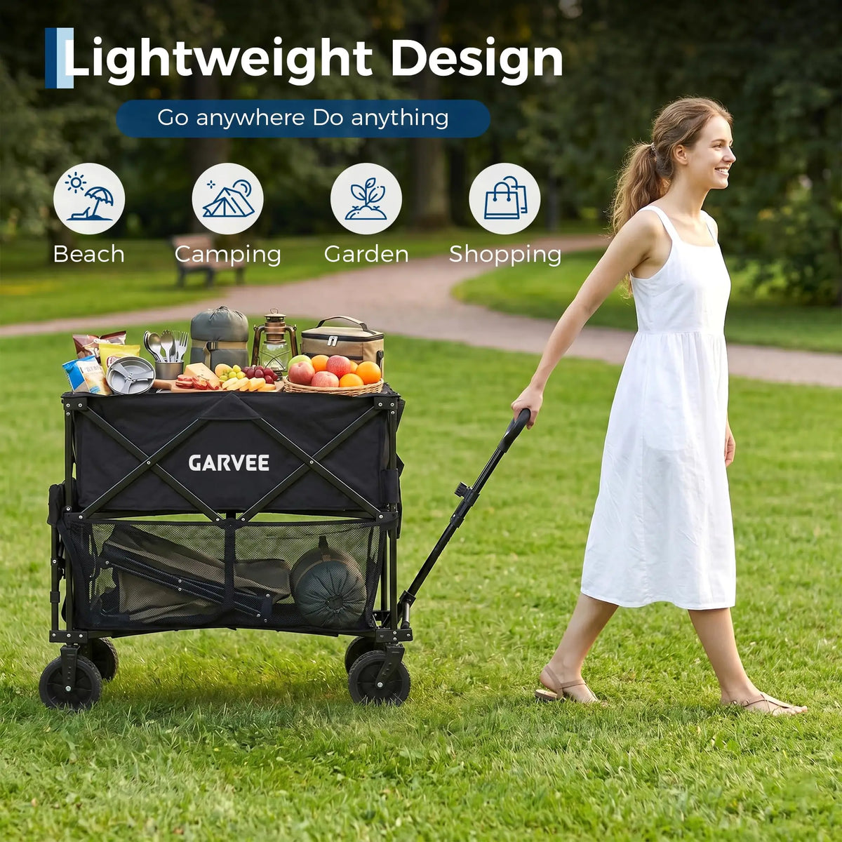 2-Tier Collapsible Garden Wagon