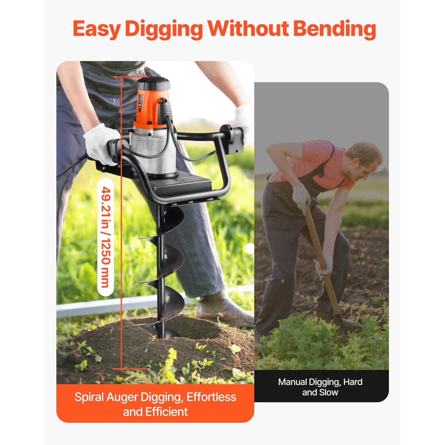 Electric Post Hole Digger 5.71 in Auger Bit