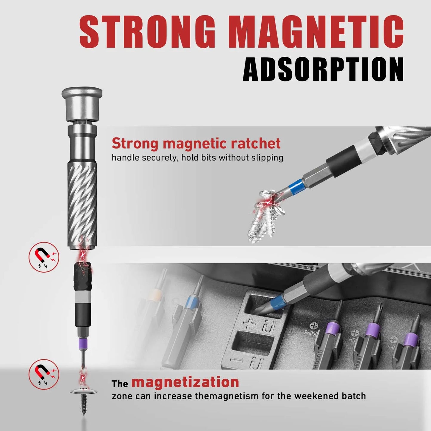 100in1 Ratchet Screwdriver Set Magnetic Bits